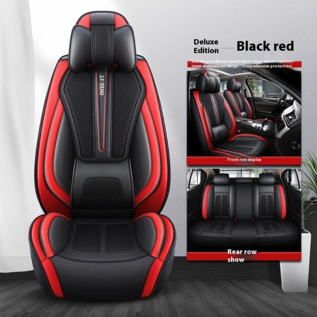 5 seaters full set covers Black & Red