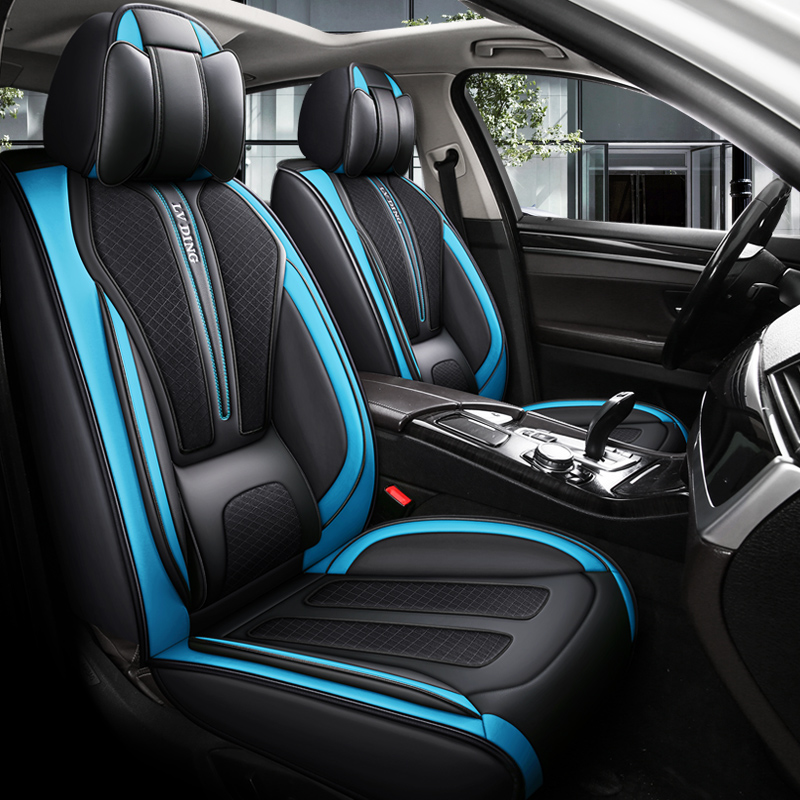 5 seaters full set covers Black & Blue - Image 2